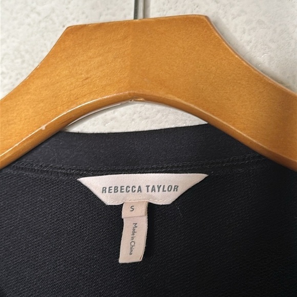 NWOT REBECCA TAYLOR Silk Lace Trim Pullover Layered Sweater Black Size Small - Picture 5 of 9